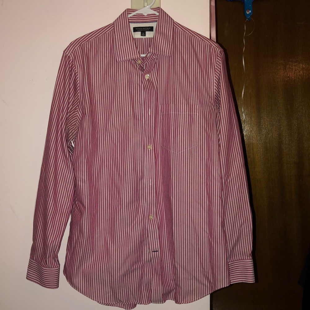 Banana Republic Striped Non-Iron Dress Shirt